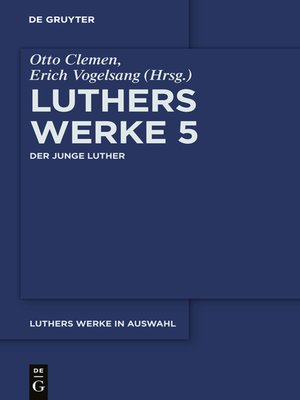 cover image of Der junge Luther